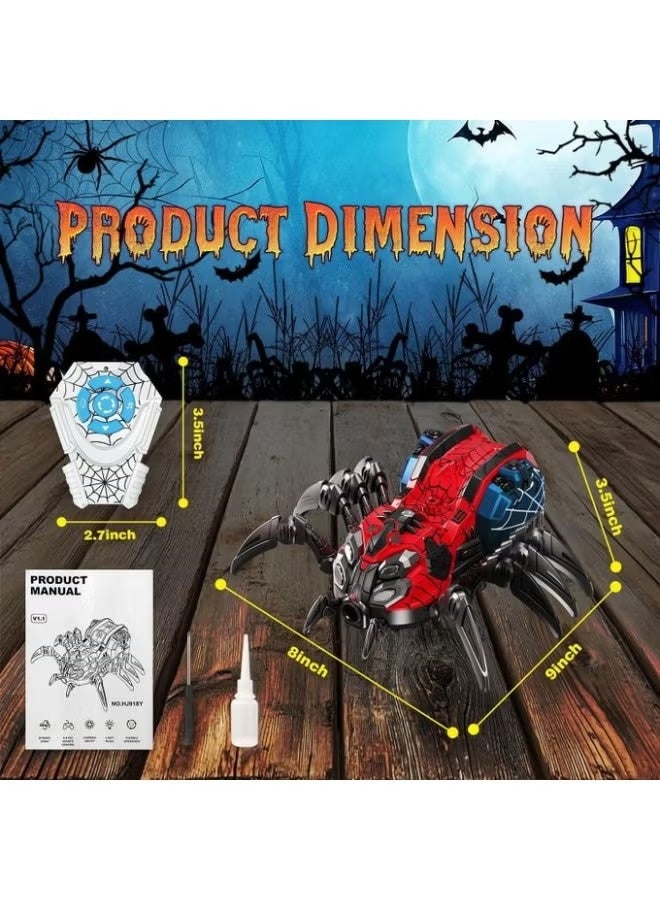 Remote Control Robotic Spider Toy – 2.4GHz Signal – Mist Spray, LED Lights, Music – Realistic Spider Movement – Multi-Spider Play – Hero Finish – Perfect Gift for Kids, Halloween, Christmas, Pranks – Battery Operated - Image 5