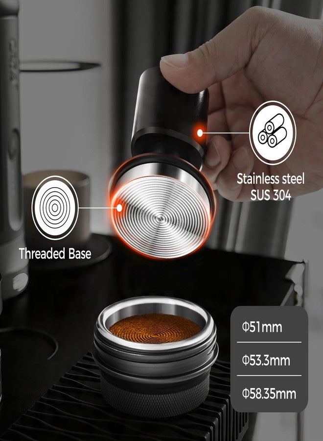 IKAPE Espresso Tamper,53.3mm V4 Impact Coffee Tamper with Sound Feedback, Features 15lb/30lb Interchangeable Springs,Tamper with Triple-Spring System, Fits 53.3mm Portafilters - Image 4