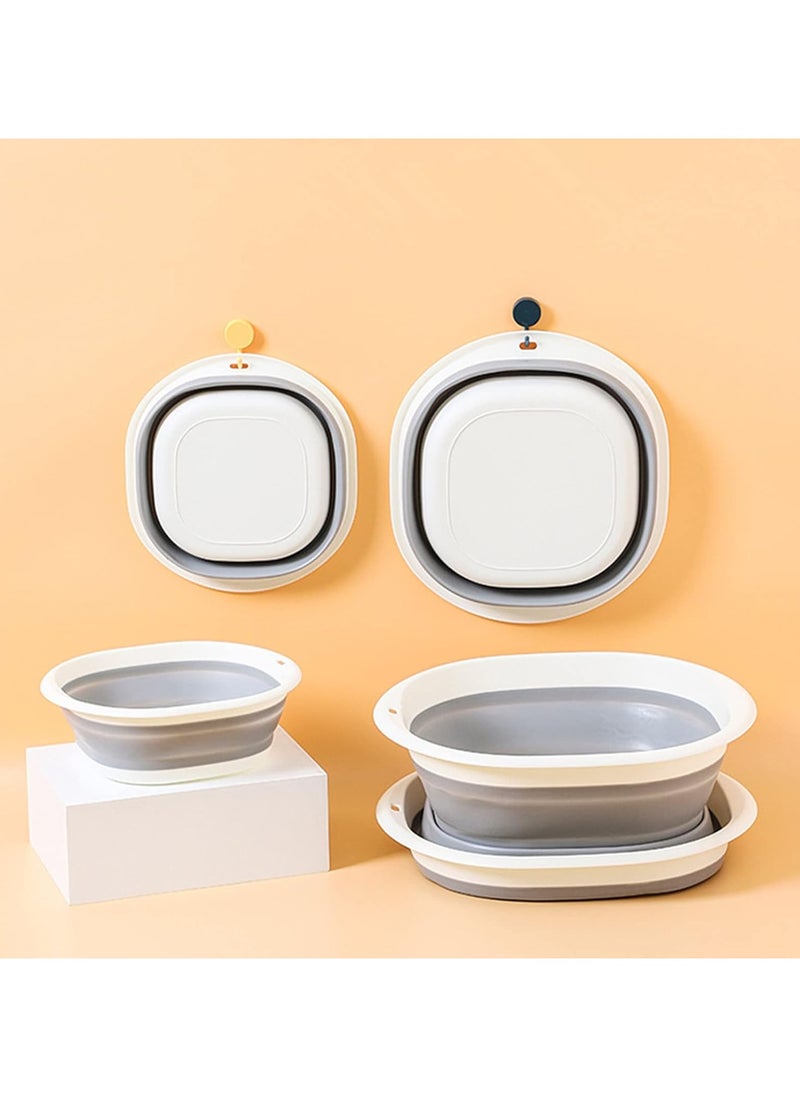 ماركة غير محددة Multipurpose Foldable Collapsible Washbasin Lightweight Portable Basin, Collapsible Basin for Camping Sink and RV Sinks (Set of 3, S,M,L)  - Image 3