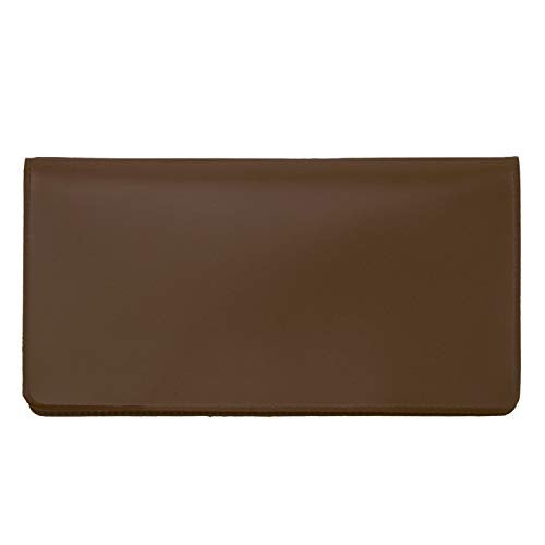 CAROUSELCHECKS Light Brown Vinyl Checkbook Cover, Top Tear Personal Vinyl Checkbook Cover - Image 5