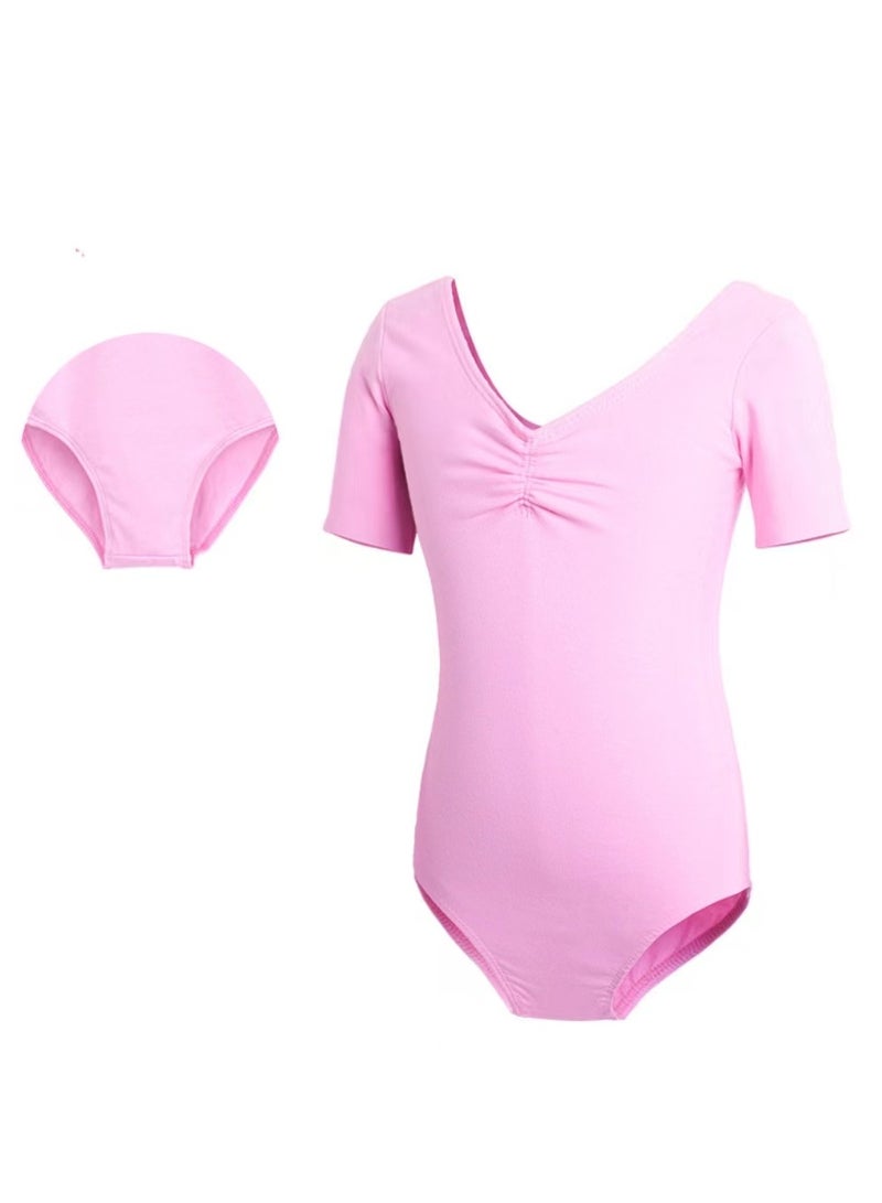 Girl's Short Sleeved Dance Costume Ballet Costume 