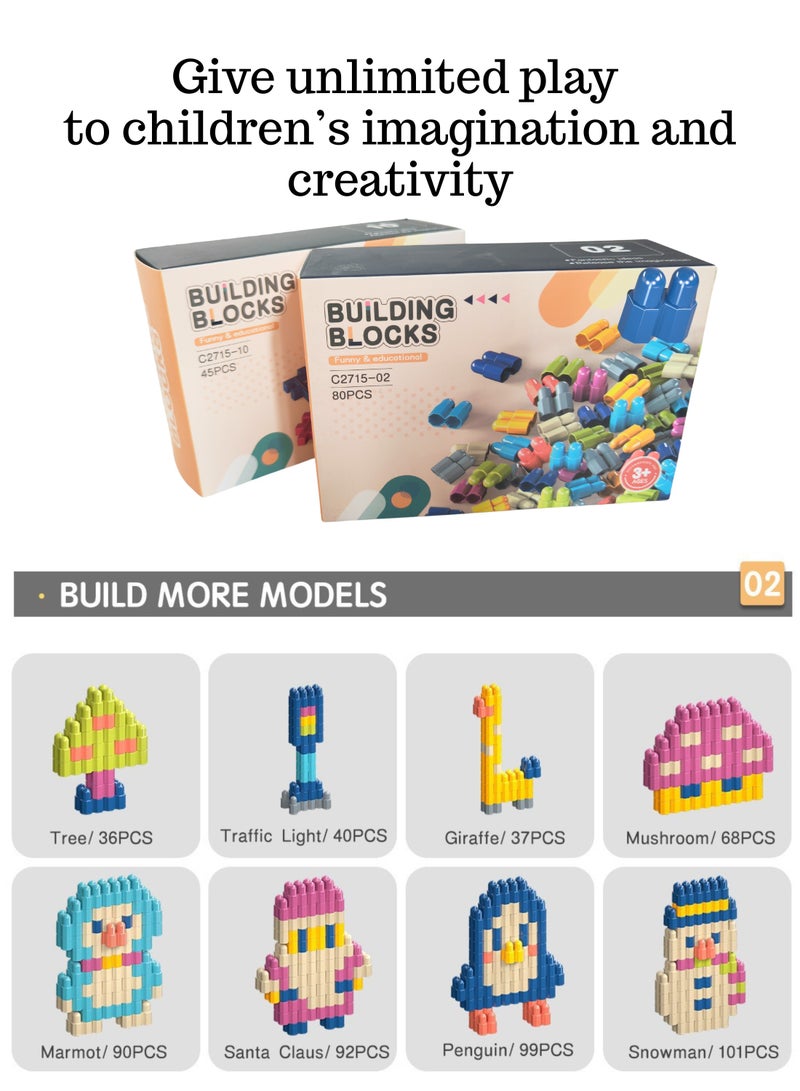 الكتل التعليمية STEM للأطفال - لعبة بناء آمنة ومليئة بالألوان، هدية مثالية للأعمار 3+ (مناسبة للسفر) - Image 2