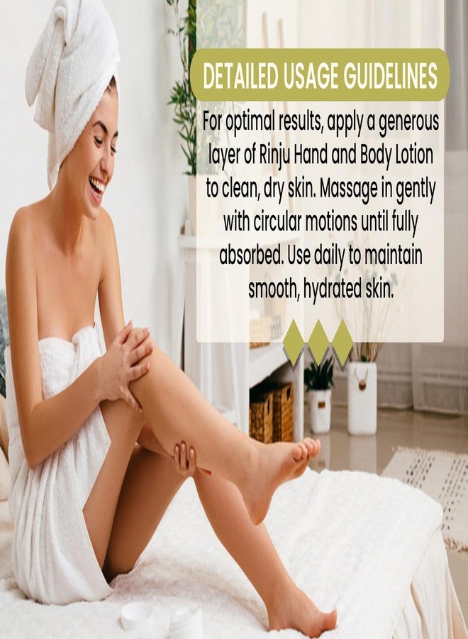 Rinju Body & Hand Lotion - Case of 6 Non-Greasy Lotion for Women & Men - 16 oz Cacao Butter Lotion for Extremely Dry Skin - Vitamin E Moisturizer - Soothes & Softens Skin - Image 4