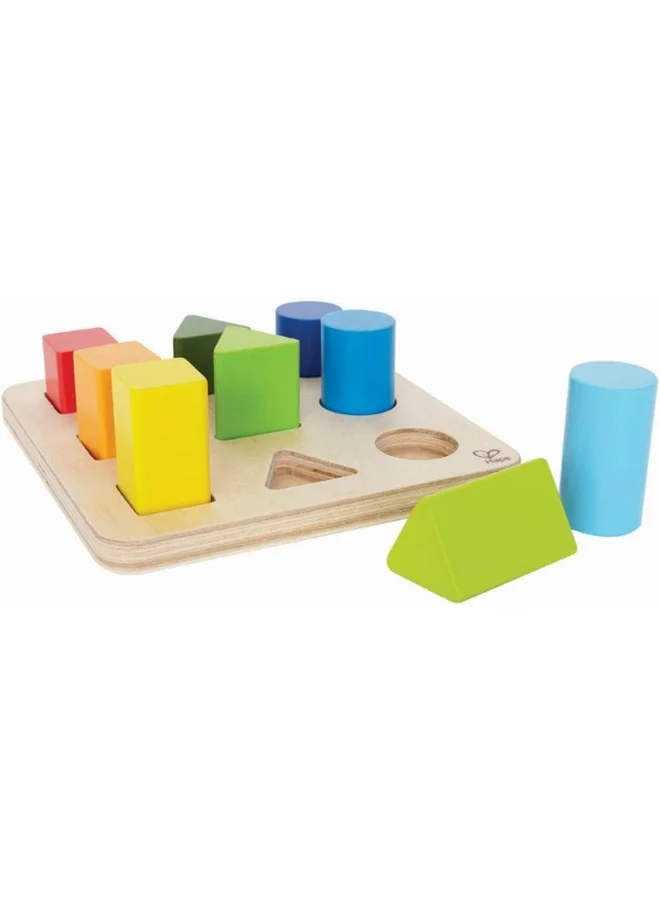 هيب Hape Color and Shape Sorter | Educational Wooden Toy for Toddlers