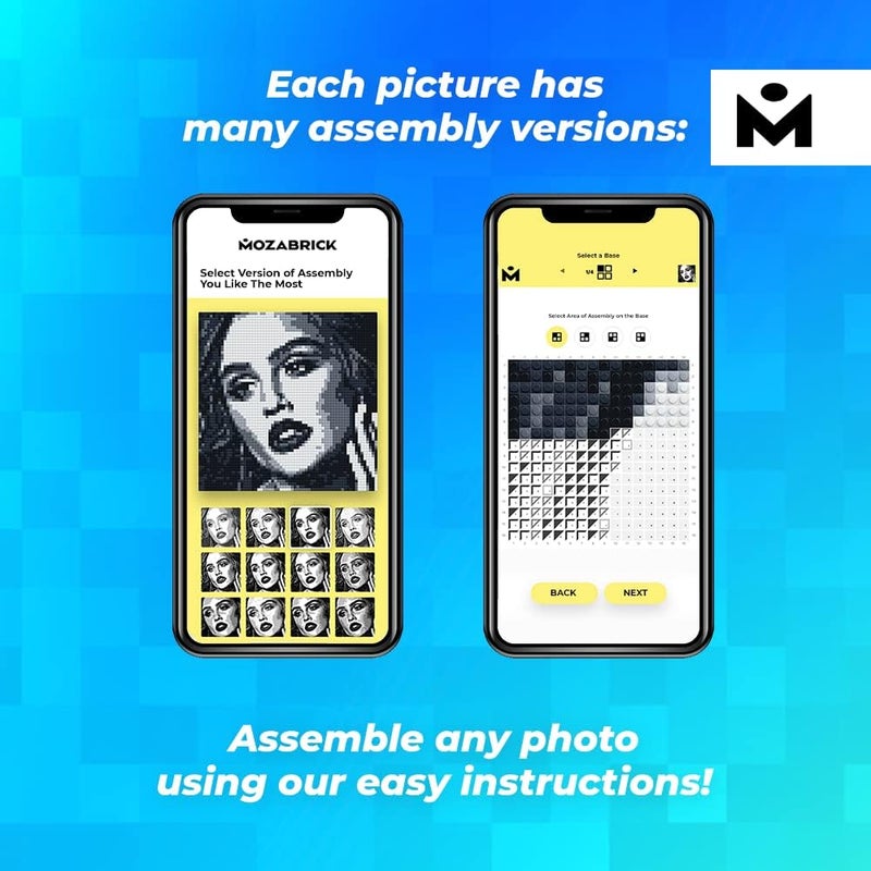 MOZABRICK Photo Construction Set Model L - Transform Any Picture into a Mosaic Wall Art Using Our Constructor and Web App. Infinite Pixel Art Possibilities Using Your Photos! - Image 4