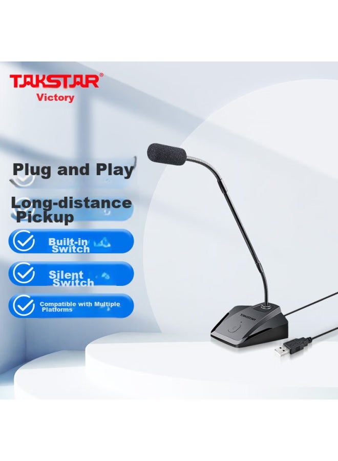 Takstar Ms-580usb Computer Microphone For Online Cl, Desktop And Laptop Voice Chat, Gaming, And Condenser Microphone - Image 1