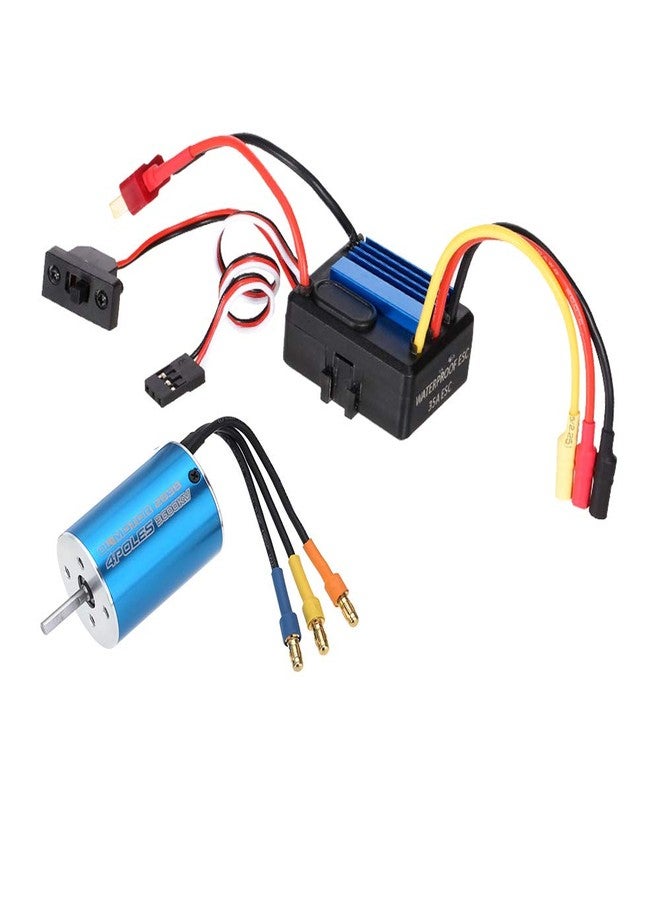 GoolRC محرك غير متزامن بدون فرش GoolRC 2838 3600KV 4P و وحدة تحكم سرعة إلكترونية بدون فرش 35A لسيارة RC 1/14 1/16 1/18 - Image 1