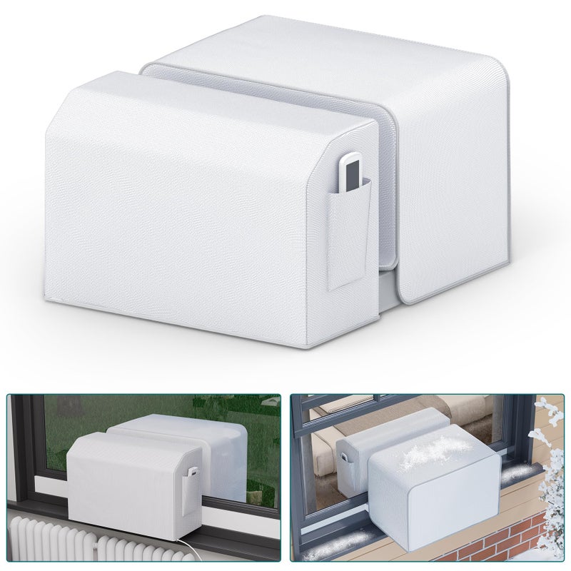 Daisypower 2 Pack Window AC Cover for UShaped Units Indoor and Outdoor Universal Fit for 80001000012000 BTU DustProof Waterproof Air Conditioner Covers for Winter - Image 2