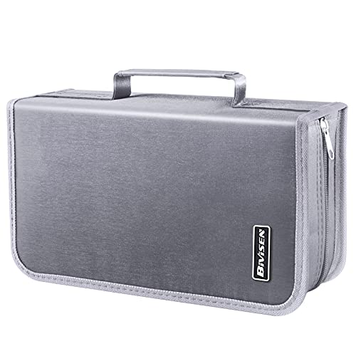 Bivisen CDDVD Case Holder 128 Capacity CD VCD Media Wallet Storage Holder Booklet Organizer Silver
