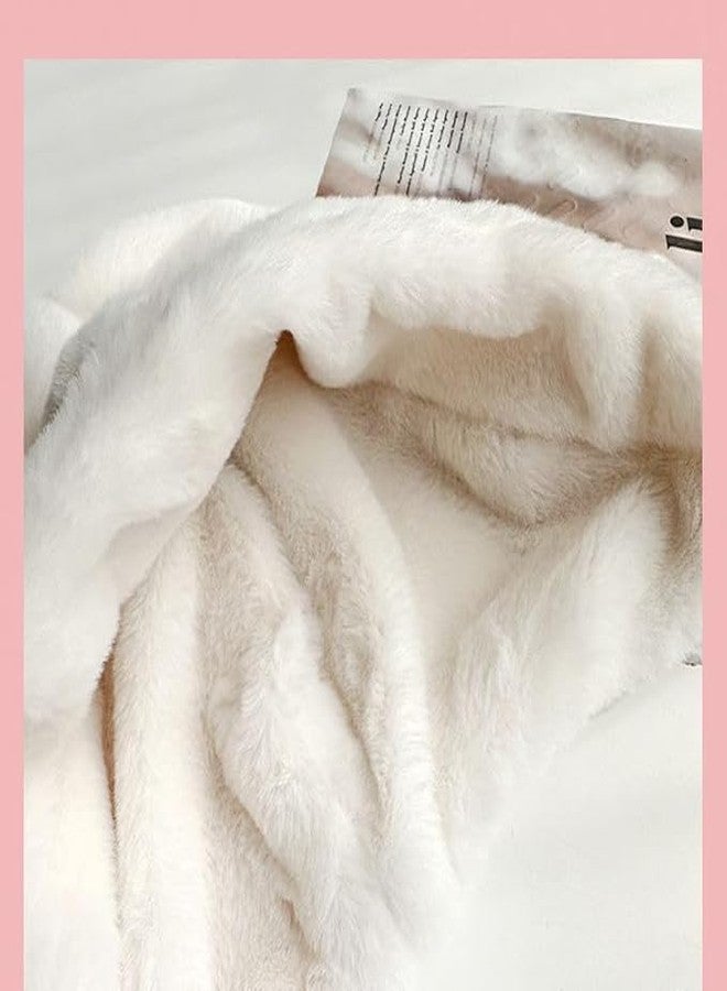 قبعة شتوية دافئة محبوكة ناعمة من ريتشمن للنساء والفتيات | قبعة مريحة ورقيقة على شكل دب لطيف مع واقيات للأذنين وقبعة جمجمة للجنسين مقاس واحد (أبيض) - Image 3