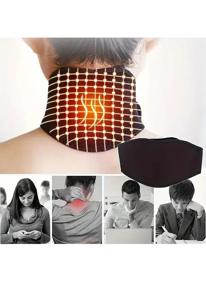 Black Posture Corrector Neck Protector Massager And Winter Warm Scarf For Men - Image 4