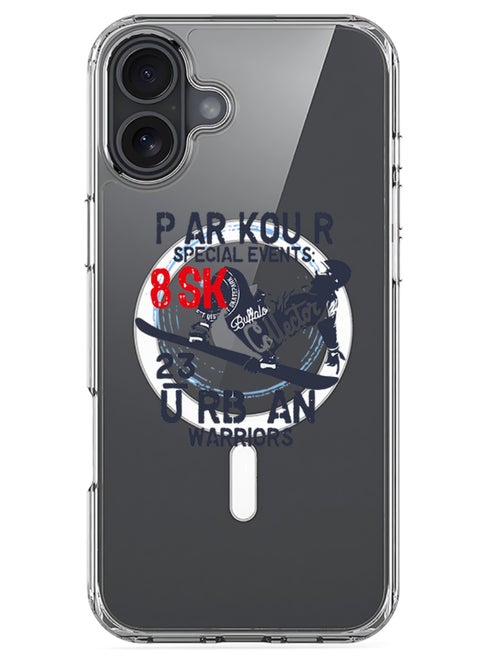 iPhone 16 Plus Magsafe Magnetic Case for iPhone Compatible with Wireless Charging, Shockproof Phone Bumper Cover - Parkour special events