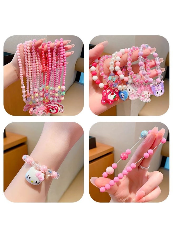 Kids Kawaii Jewelry Box Set with Necklaces, Bracelets, Rings and Earrings, Purple Princess Design Birthday Gifts for Little Girls - Image 5