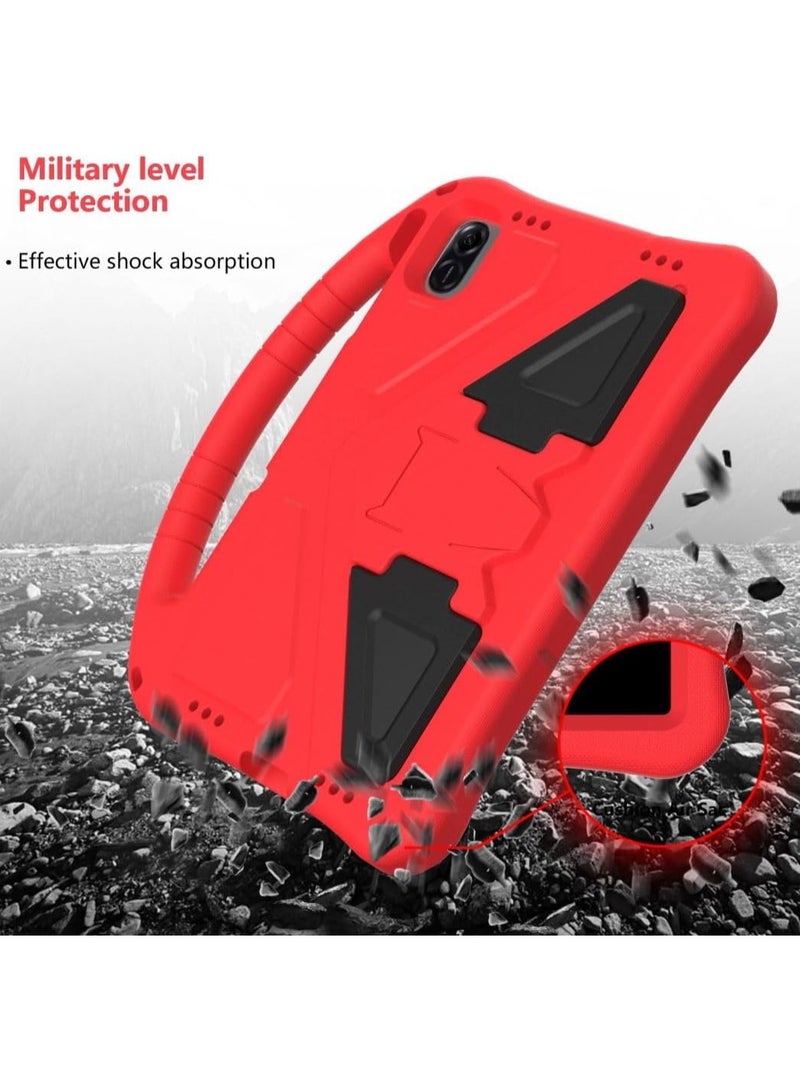 VKL Case for Honor Pad X8a 11.0 inch 2024 Released, EVA Lightweight Durable and Shockproof Case with Handle/Kickstand/Shoulder Strap - Red - Image 2