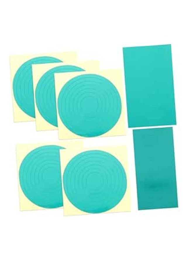 7 Sheets Green Pressure Gauge Danger Warning Stickers Reflective Film Labels - Image 1