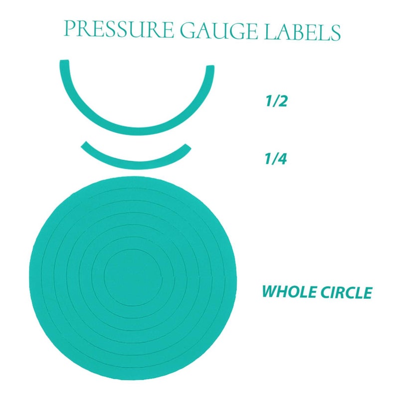 7 Sheets Green Pressure Gauge Danger Warning Stickers Reflective Film Labels - Image 4