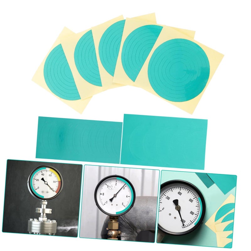 7 Sheets Green Pressure Gauge Danger Warning Stickers Reflective Film Labels - Image 3