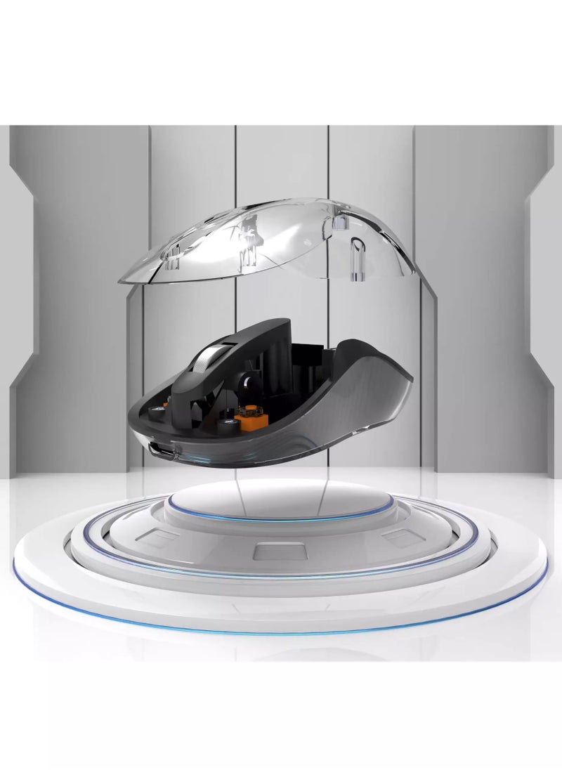 JeDEL Rechargeable Wireless Gaming Mouse WD141 , Dual Bluetooth & 2.4GHz Connection , 1200DPI High Sensitivity , Ergonomic and Lightweight Design for Long-Term Use , Professional RGB Lighting , Powerful Long Life Battery , Compatible with PC, Laptop, and Gaming Systems - Green  - Image 2