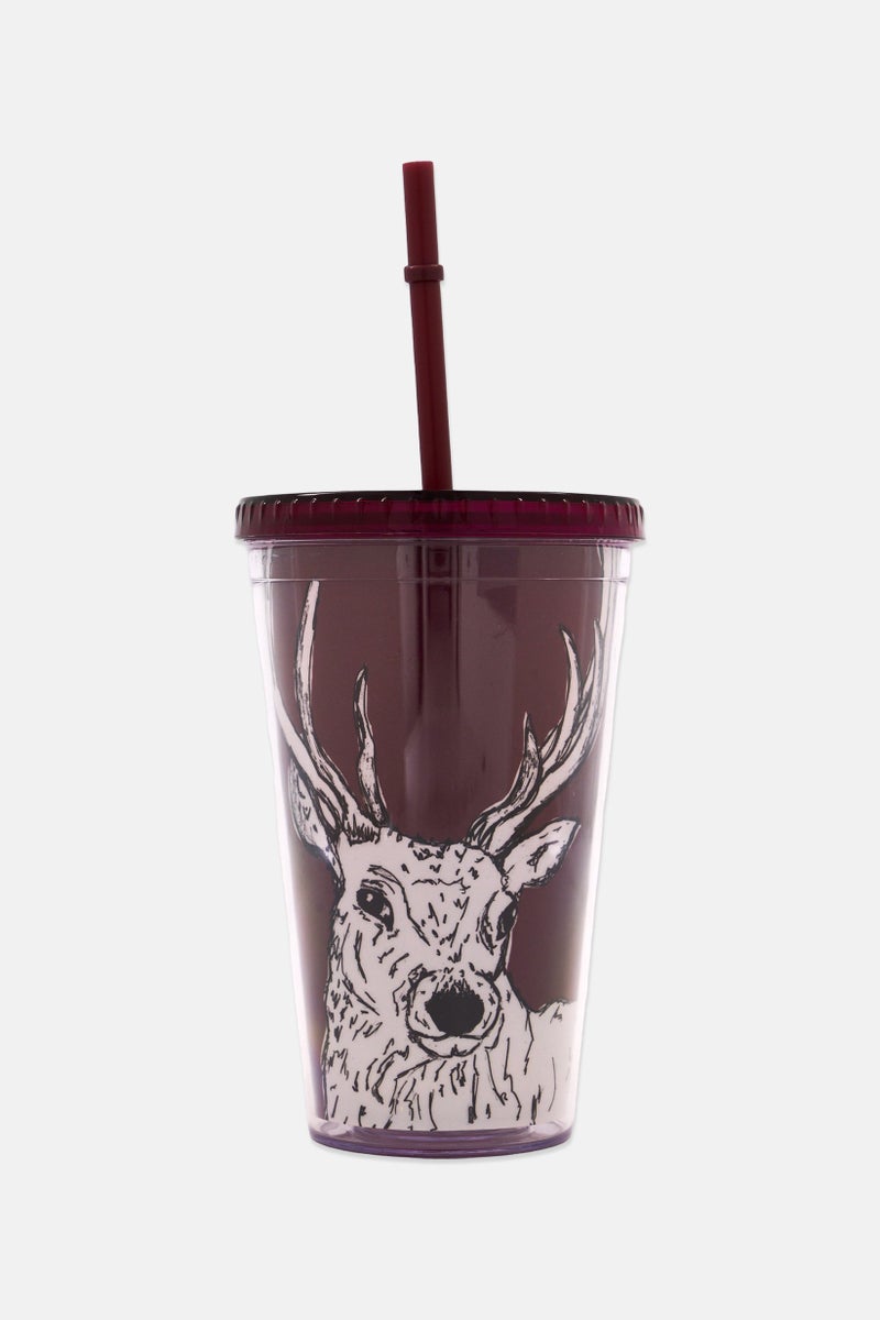Creative Tops Wild Stag Hydration Tumbler 300ml, Maroon  - Image 1