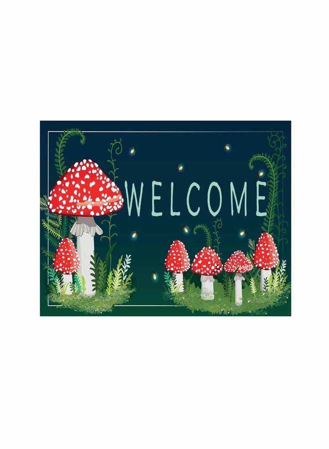Evergreen Flag Welcome Friends Mushroom Sassafras Estate Door Mats, 30 x 18 Inches Sassafras Doormats for Front Door Outdoor Entrance, Indoor Welcome Mats for Entryway - Image 1
