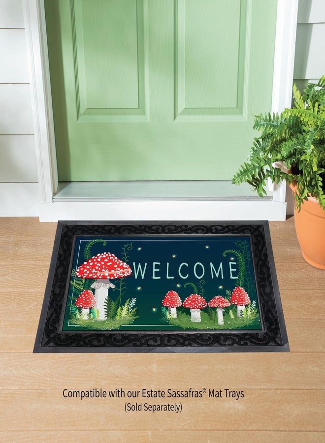 Evergreen Flag Welcome Friends Mushroom Sassafras Estate Door Mats, 30 x 18 Inches Sassafras Doormats for Front Door Outdoor Entrance, Indoor Welcome Mats for Entryway - Image 5
