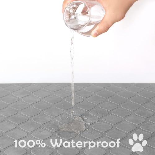 fuguitex Waterproof Dog Blanket Bed Cover Dog Crystal Velvet Moroccan Fuzzy Cozy Plush Pet Blanket Throw Blanket for Couch Sofa(30 * 70 inch, Light Grey+Grey) - Image 2