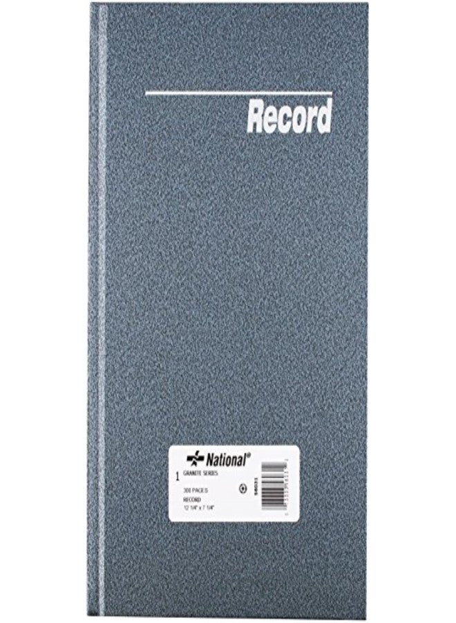 Rediform NATIONAL Granite Series Record Book, Patina Blue, 12.25 x 7.25", 300 Pages (56031) - Image 1