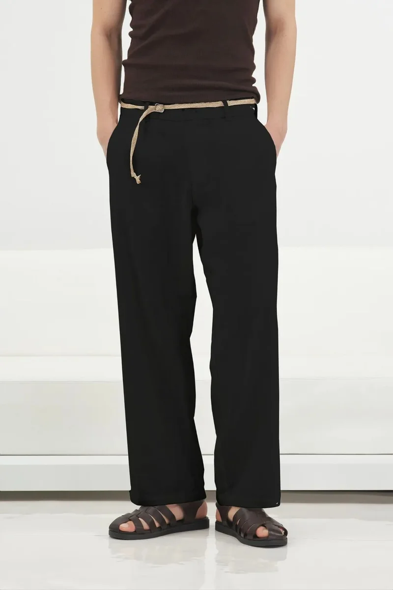 GIESTO Men's Linen-Cotton Suit Pants
