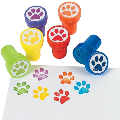 Fun Express Paw Print Stampers - Educational and Learning Activities for Kids - VBS Vacation Bible School Supplies/Decor - 24 Pieces - Image 2