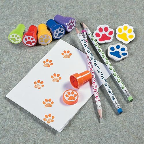 Fun Express Paw Print Stampers - Educational and Learning Activities for Kids - VBS Vacation Bible School Supplies/Decor - 24 Pieces - Image 3
