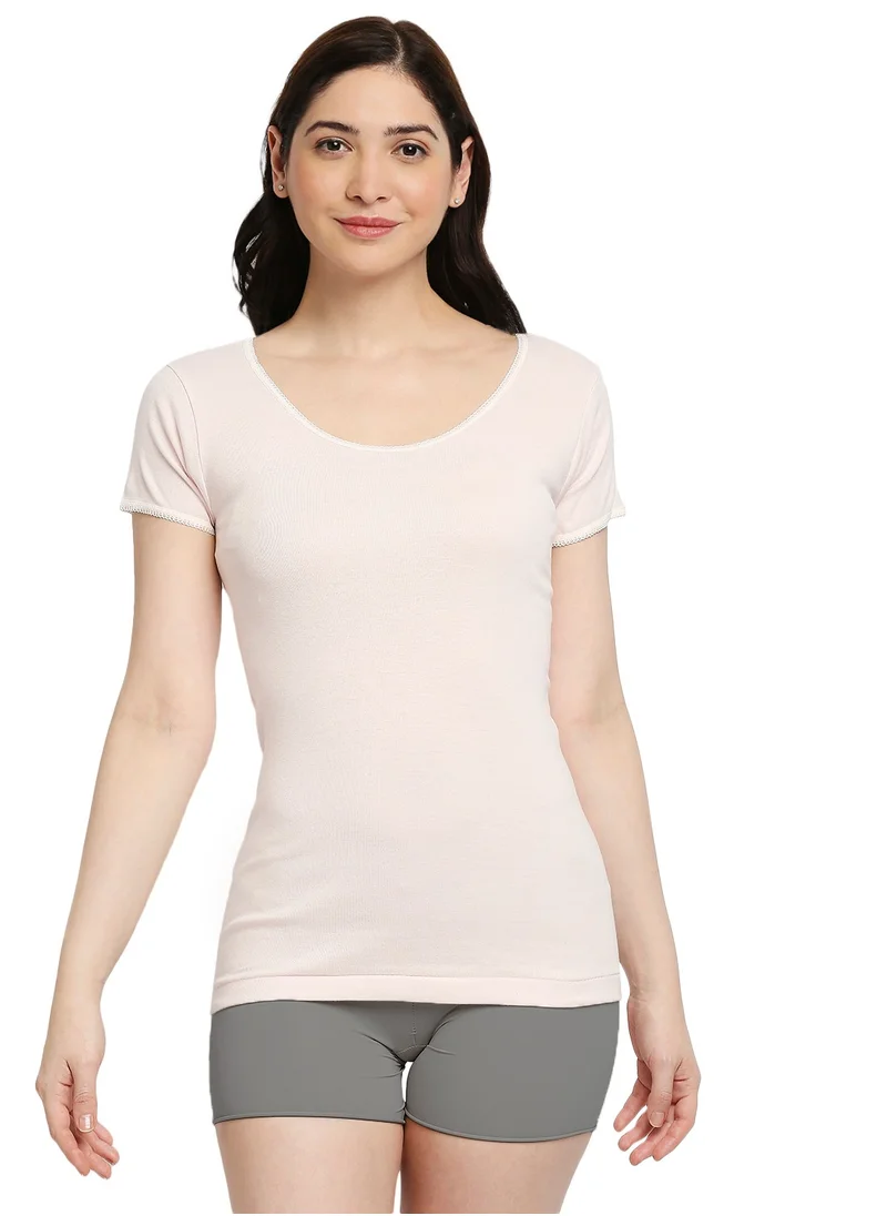 BYC WOMEN'S COTTON UNDERSHIRT - PINK