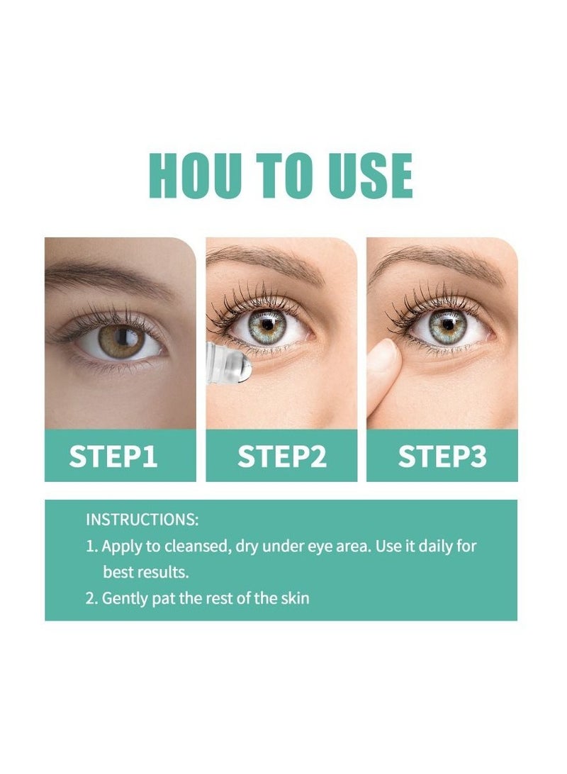 EELHOE Eye Massage Roller – Gentle Eye Care Serum with Herbal Extracts – Reduce Puffiness, Eye Discomfort & Dark Circles – 8ml - Image 2