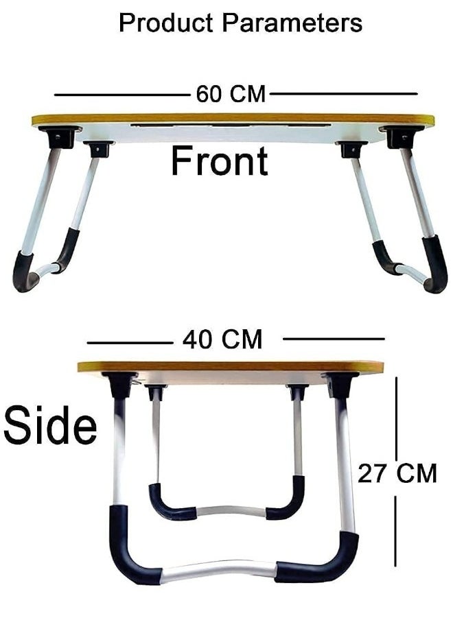 Toy Box - Stitch Folding Study table For Laptop And iPad With Pen Slot And Cup Holder, Suitable For Studying, Working, Reading, Watching Movies And Eating, Suitable For Bed, Sofa And Floor - 60x28x40cm - Image 1