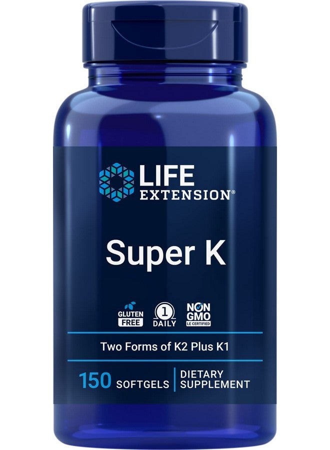 Life Extension Super K, 150 Softgels, with Vitamin K1 and K2 - MK4 & MK7 - Image 1