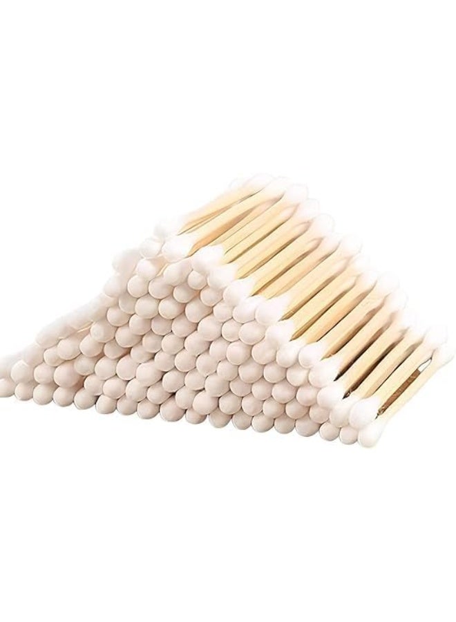 200 Pieces Wooden Cotton Buds - 100% Wood Ear Cleaner Great for Makeup, Ears, Cleaning, White. - Image 2