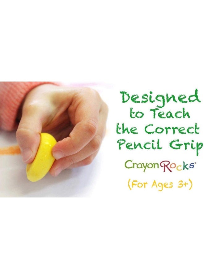 Crayon Rocks, Crayons in a Rock Shape, 32 Count, Tripod Grip Made For Handwriting Development in Kids and Toddlers, Fun & Educational, Creative Activity, Comes in a Muslin Bag - 32 Colors - Image 1