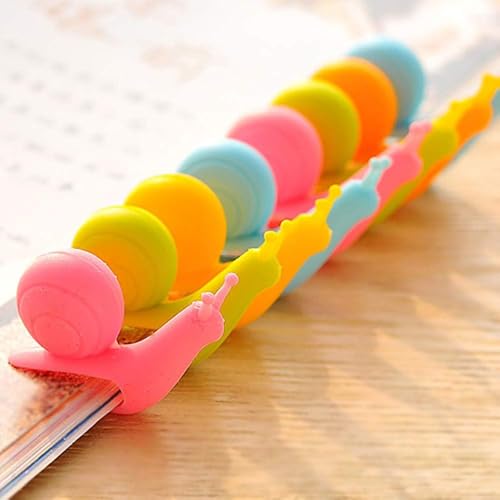 SOSUO 10-Pack Silicone Snail Tea Bag Clips - Cute Colorful Cup Edge Holders for Tea Bags - Image 3