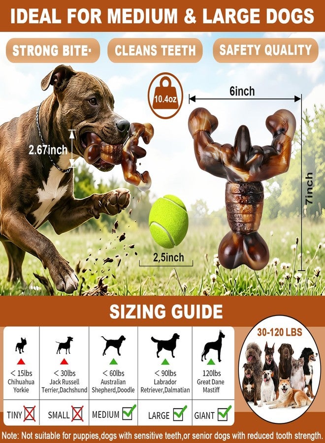 MOXIKIA Dog Chew Toys for Aggressive Chewers Almost Indestructible Dog Toys, Bacon Flavor, Tough Dog Bone Toys for Medium/Large Breed Dogs, Best Chew Toys to Keep Them Busy - Image 3