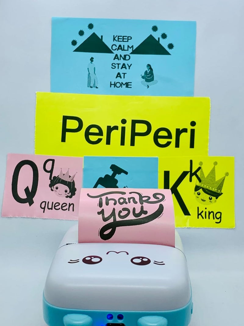 PeriPeri 56X30Mm (2Inch) Colorful Sticky Thermal Paper (Self-adhesive) For Cute, A6, A6 Hd, A9 Series, A40 And Other 2Inch Thermal Printers. 3Meter Roll (Colorful Sticky 3Rolls). - Image 4