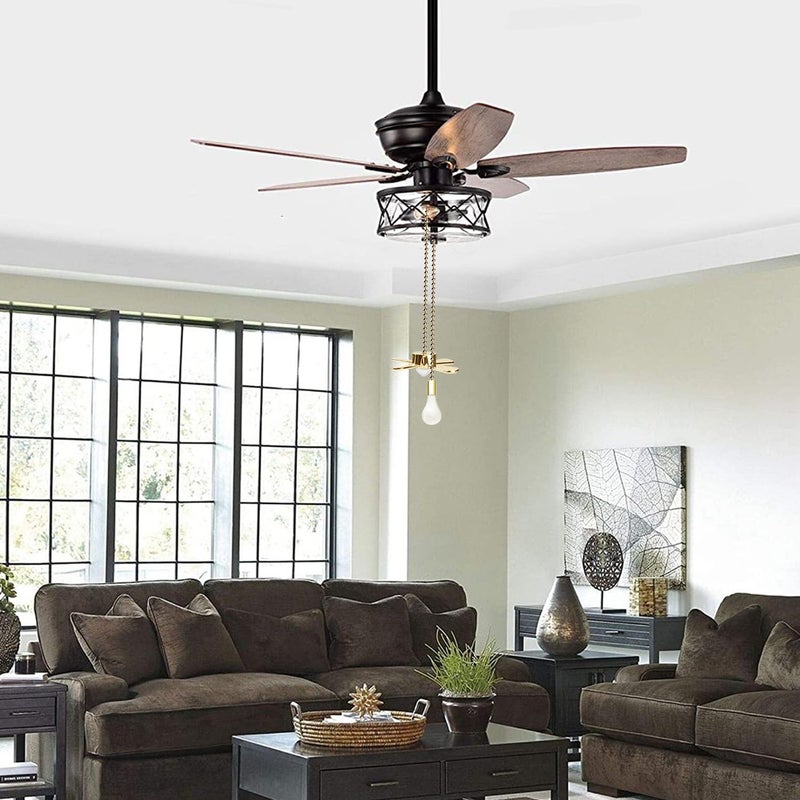 Aoprofree Ceiling Fan Pull Chain, 13.6 Inches Fan Pulls Set with Connector, 2 PCS Beaded Ball Fan Pull Chain- Brass - Image 3