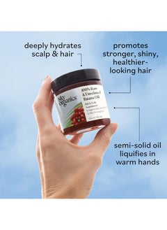 Sky Organics Raw & Unrefined Batana Oil, 100% Pure, From Honduras, To Support Scalp & Stronger Fuller-Looking Hair, Intensive Hair Conditioning & Hair Repair Mask, 4 Fl Oz (4 Oz (Pack Of 1))  - Image 4