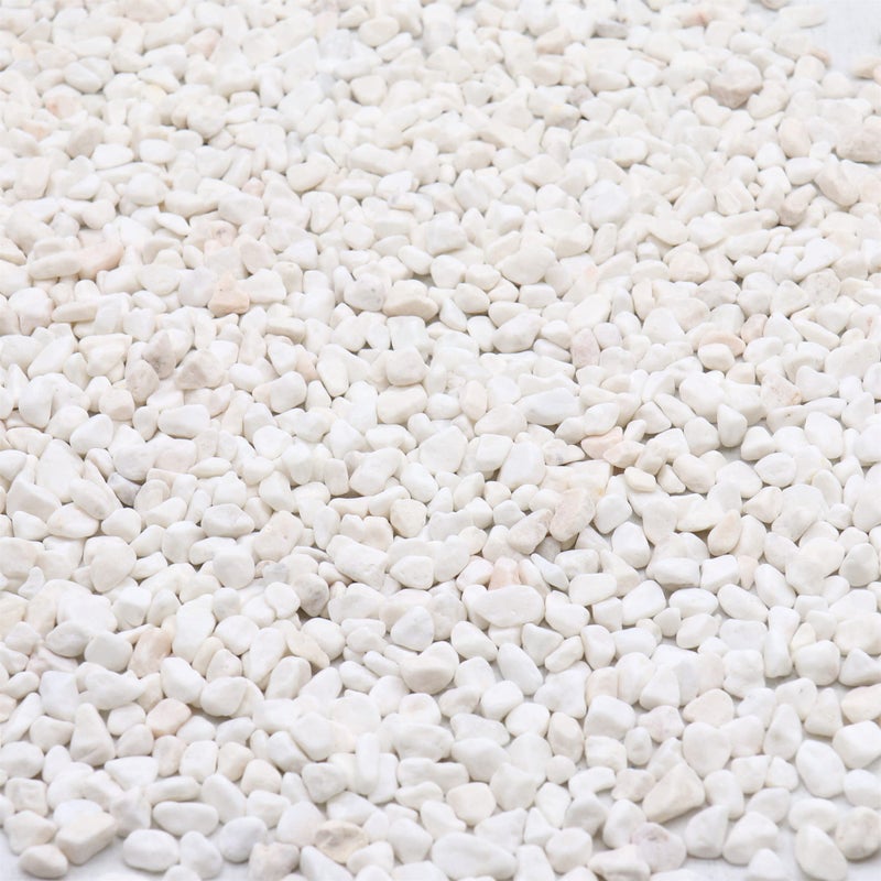 Premium Pebbles White Rocks. Decorative Pebbles. 1/5 Inch 2 lbs for Garden, Landscaping, Indoor, Vase Fillers, Crafting, Succulents, Pots, Plants (Mini, Tumbled, 2) - Image 1