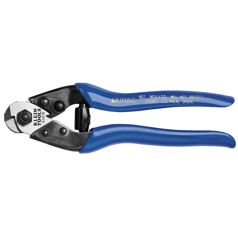 Klein Tools 63016 Cable Cutter HeavyDuty Cable Shears cut ACSR Steel and Most Hardened Wire with Convenient Lock for Storage Blue