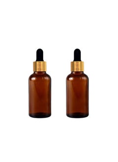 Devinez Amber Color Round Glass Bottle, 50 ml - Set of 2 with Dropper and Cap for Essential Oils, Blends, DIY skin care, Cosmetics, Multipurpose Bottle for Home and Travel Purpose - pzsku/ZD1E6EA4FD34A583CDC7BZ/45/_/1740487438/8a03f6e4-4a9e-4acf-ac0e-2c0e1e4b5264