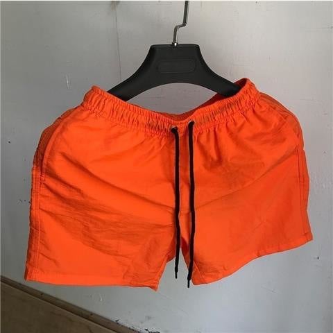 Generic Flat Angle Three-point Pants Korean Style Beach Pants Mens Shorts Slim-fit Pants Running Fast Flower Plus Size Large Size Breathable Tide lemon yellow - Image 2