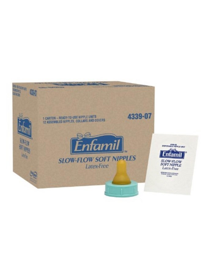 Enfamil Slow Flow Soft Nipples, Latex-Free & BPA Free, 12 Count - Image 1