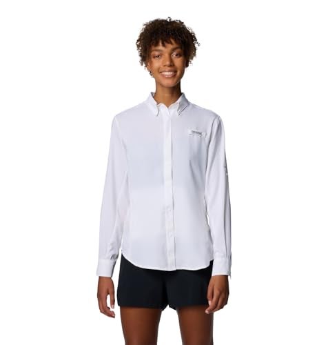 Columbia Womens PFG Tamiami II Long Sleeve Fishing Shirt White XXLarge - Image 1