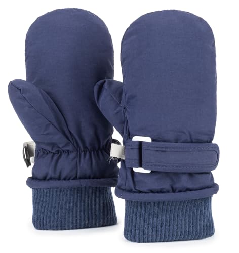 XuoAz Kids Waterproof Ski Snow Mittens - Winter Warm Fleece Gloves for Boys Girls Cold Weather (for 4-8 years) - Image 1