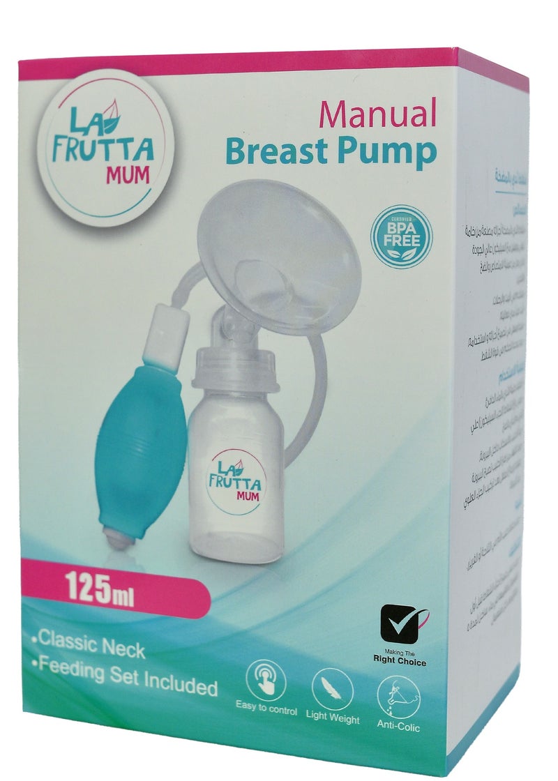 La Frutta Mum Manual Breast Pump 125ml - Classic Neck - Image 1