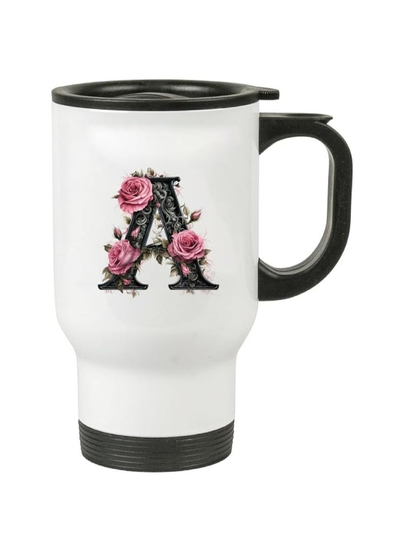 برينت شوب فور مي كوب سفر مطبوع عليه حرف أولي - قهوة - شاي أو مشروبات ساخنة وباردة - آمن للاستخدام في غسالة الأطباق - مثالي لمحبي القهوة والشاي - Image 2